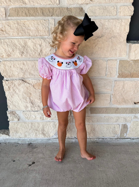 Smocked Flamingo Pumpkin Mouse Bubble