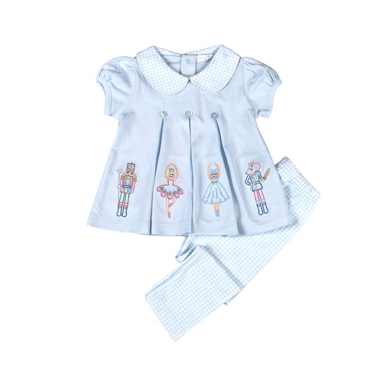 Baby Loren Blue Nutcracker Collared Pant Set