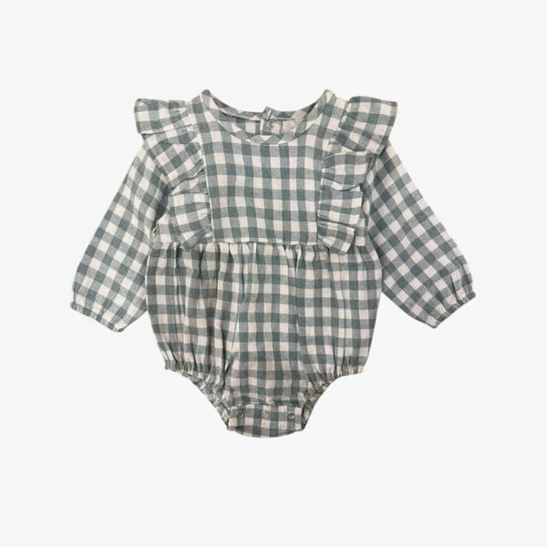 Velvet Fawn Green Plaid Vivian Bubble