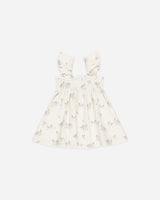 Quincy Mae Swan Smocked Jersey Dress
