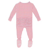 Kickee Pant Cake Pop Gingham Ruffle Footie