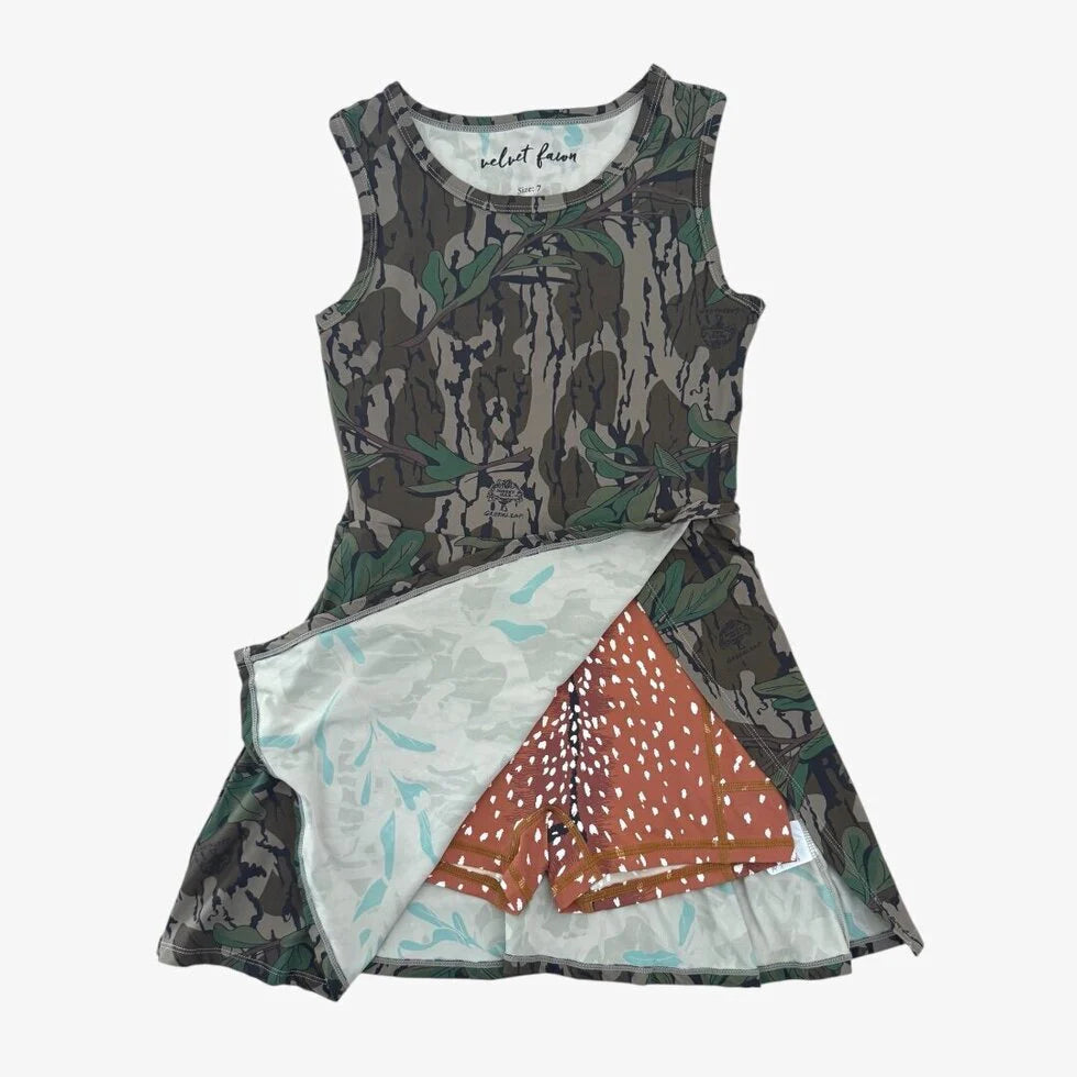 Velvet Fawn Mossy Oak + Fawn Performance Dress