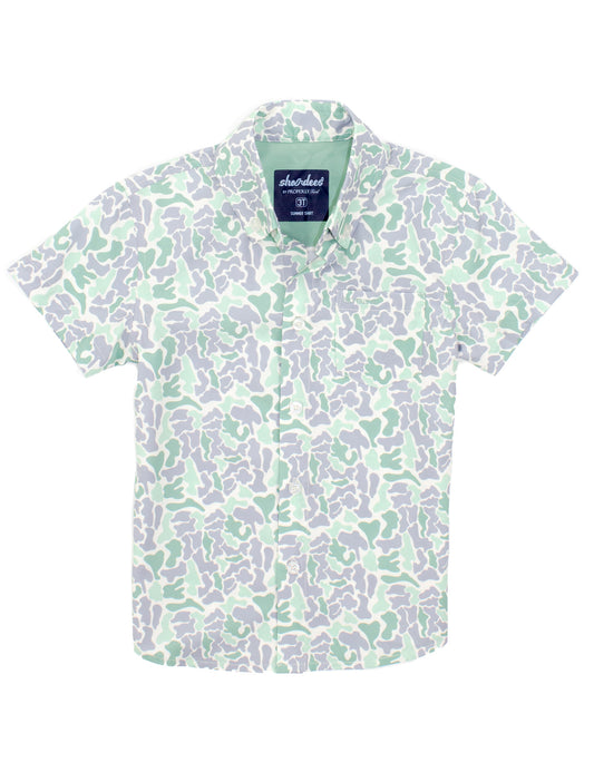 Properly Tied Sage Camo Shordees Shirt