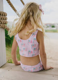 Ollie Jay Pink Flags 2pc Swim Suit