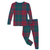 Kickee Pant Peacock Plaid PJ Set