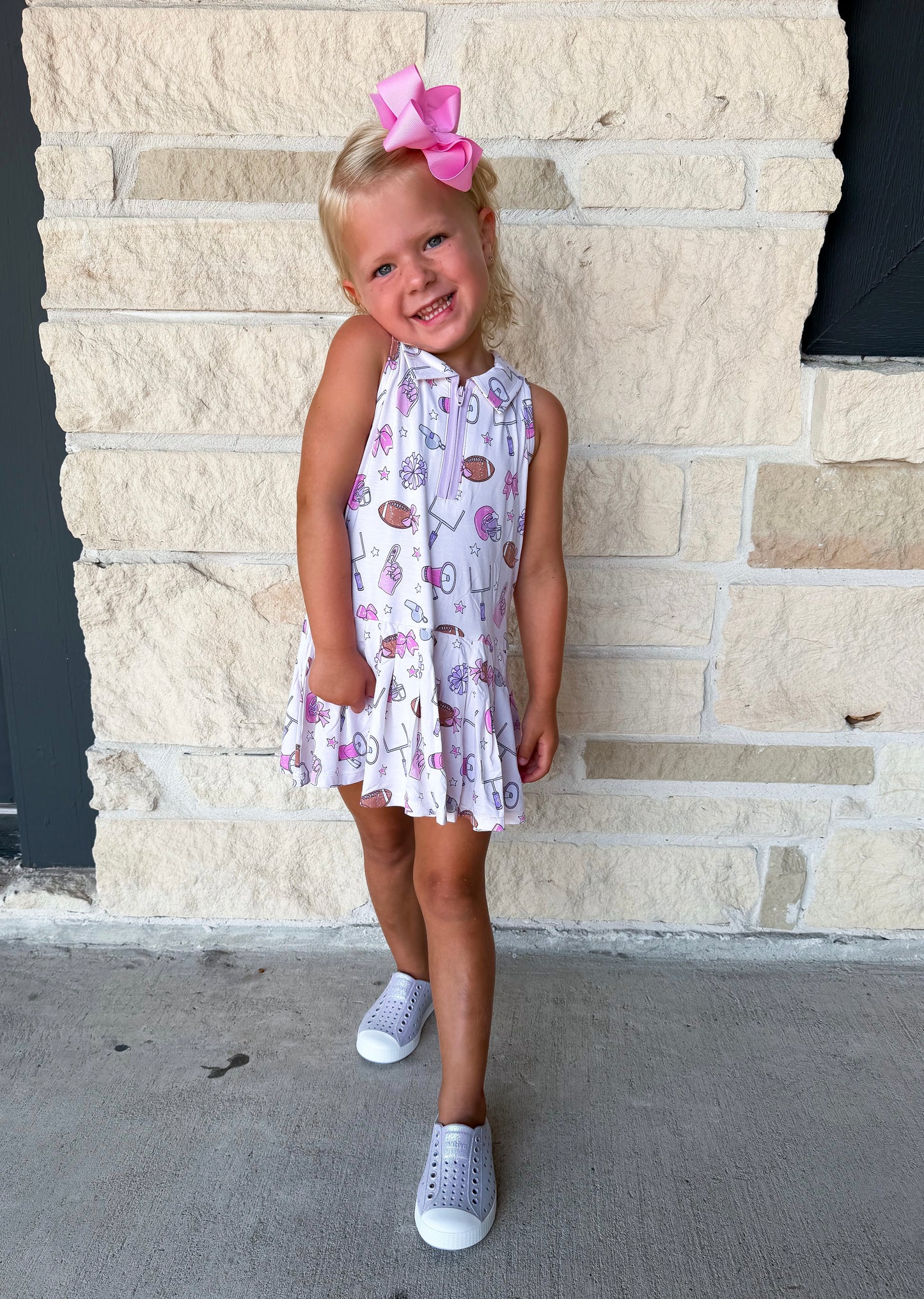 Angel Dear Football Cheer Polo Dress Set