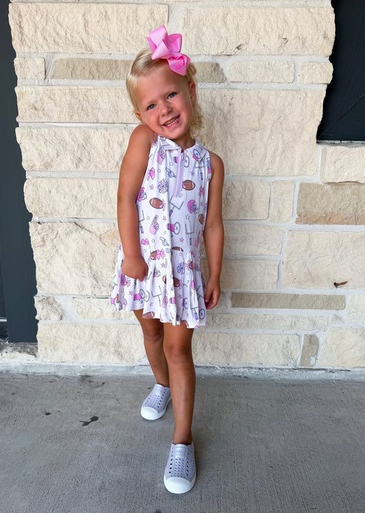 Angel Dear Football Cheer Polo Dress Set