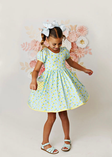 Swoon Baby Lemon Pocket Dress