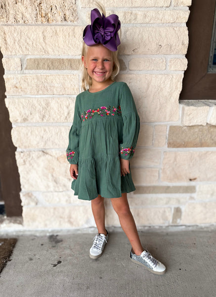 Mabel + Honey Green Bella Dress