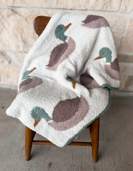 Mud Pie Mallard Chenille Blanket
