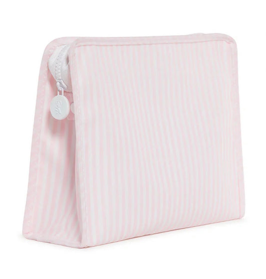 TRVL Stripe Pink Large Roadie Zip Pouch