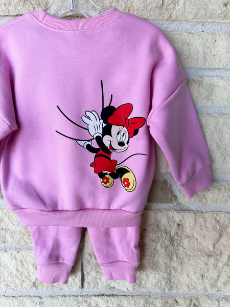 Pink “Minnie Mouse” Sweat Set