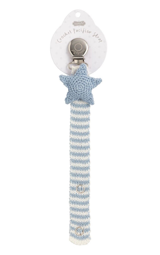 Mud Pie Star Crochet Paci Clip