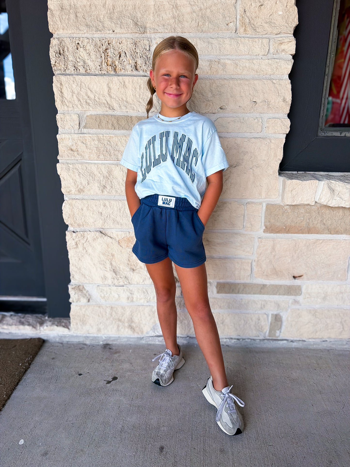 Lulu Mac Light Blue/Navy Tee