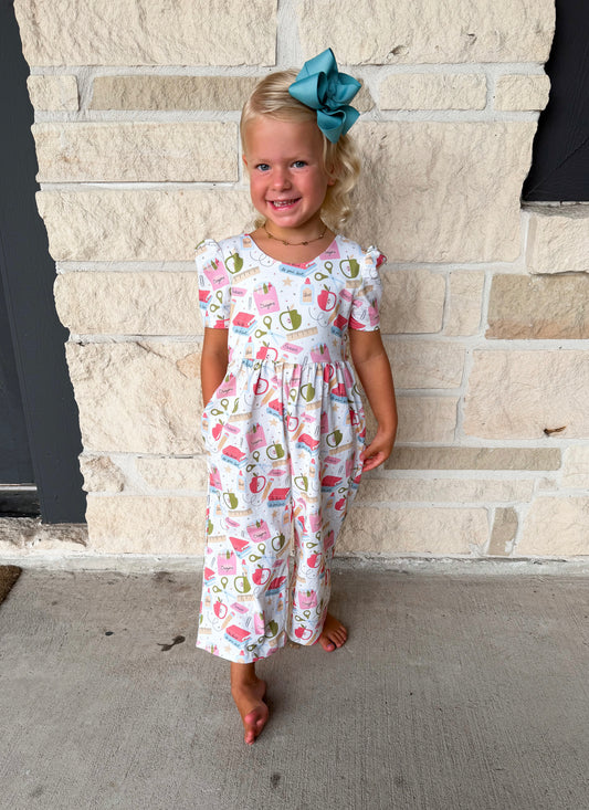 Ollie Jay School Vibes Puff Leggy Romper