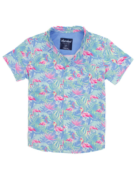 Properly Tied Floral Flamingo Summer Shirt