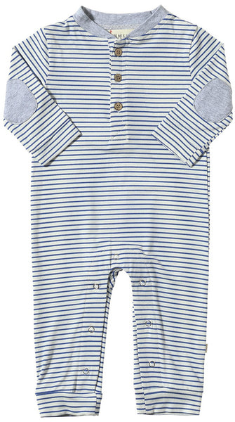 Me & Henry Royal/White Stripe Henley Romper