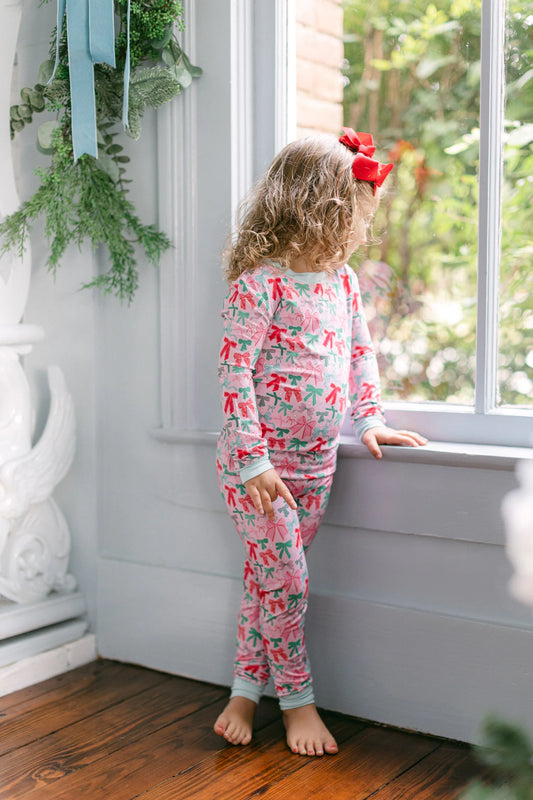 Poppy Kids Festive Bows PJ Set