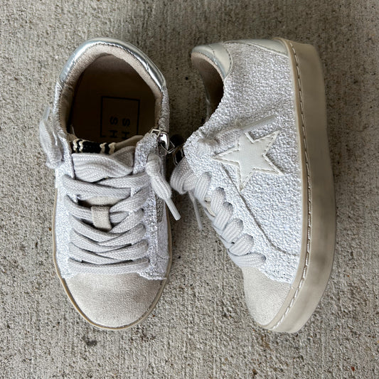 Shu Shop Paula White Glitter Sneaker