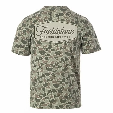 Fieldstone Marsh Camo Logo SS Tee