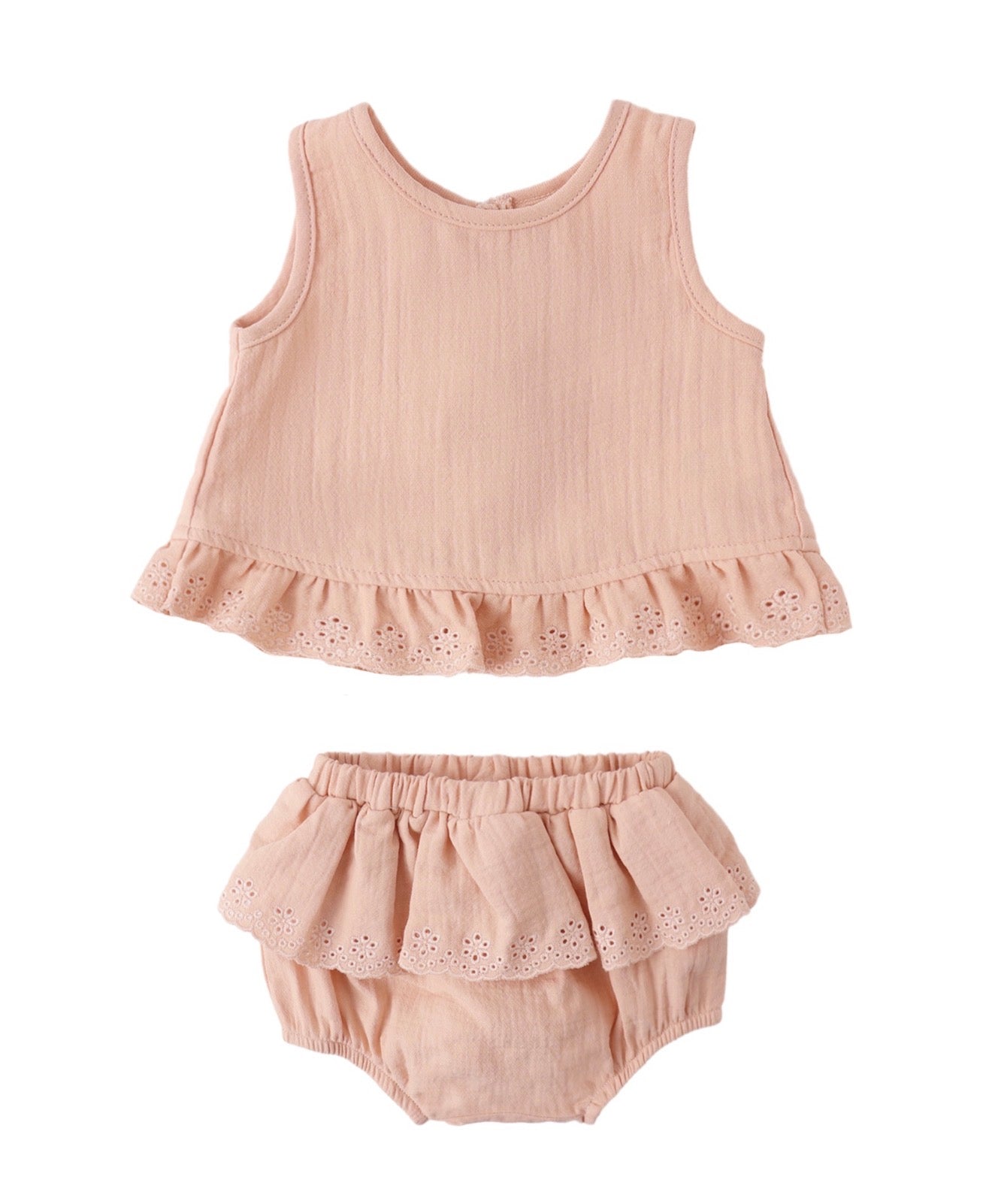 Quincy Mae Ruffle Melon Bloomer Set