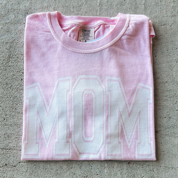 Pink Mom Varsity Tee