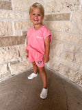 Pink Minnie EmbroideredTank + Short Set