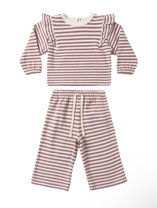 Quincy Mae Mulberry Stripe Set