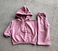 Mauve 2pc Hoodie + Wide Leg Pant Set