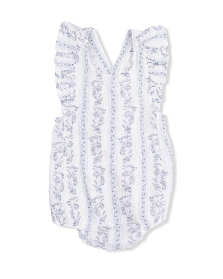 Angel Dear Kimberly Floral Stripe Sunsuit