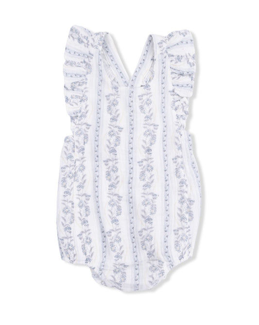 Angel Dear Kimberly Floral Stripe Sunsuit