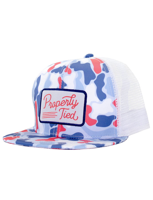Properly Tied Americana Camo Youth Trucker Hat