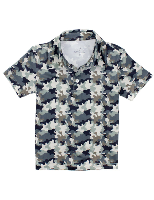 Properly Tied Delta Backwater Camo Polo
