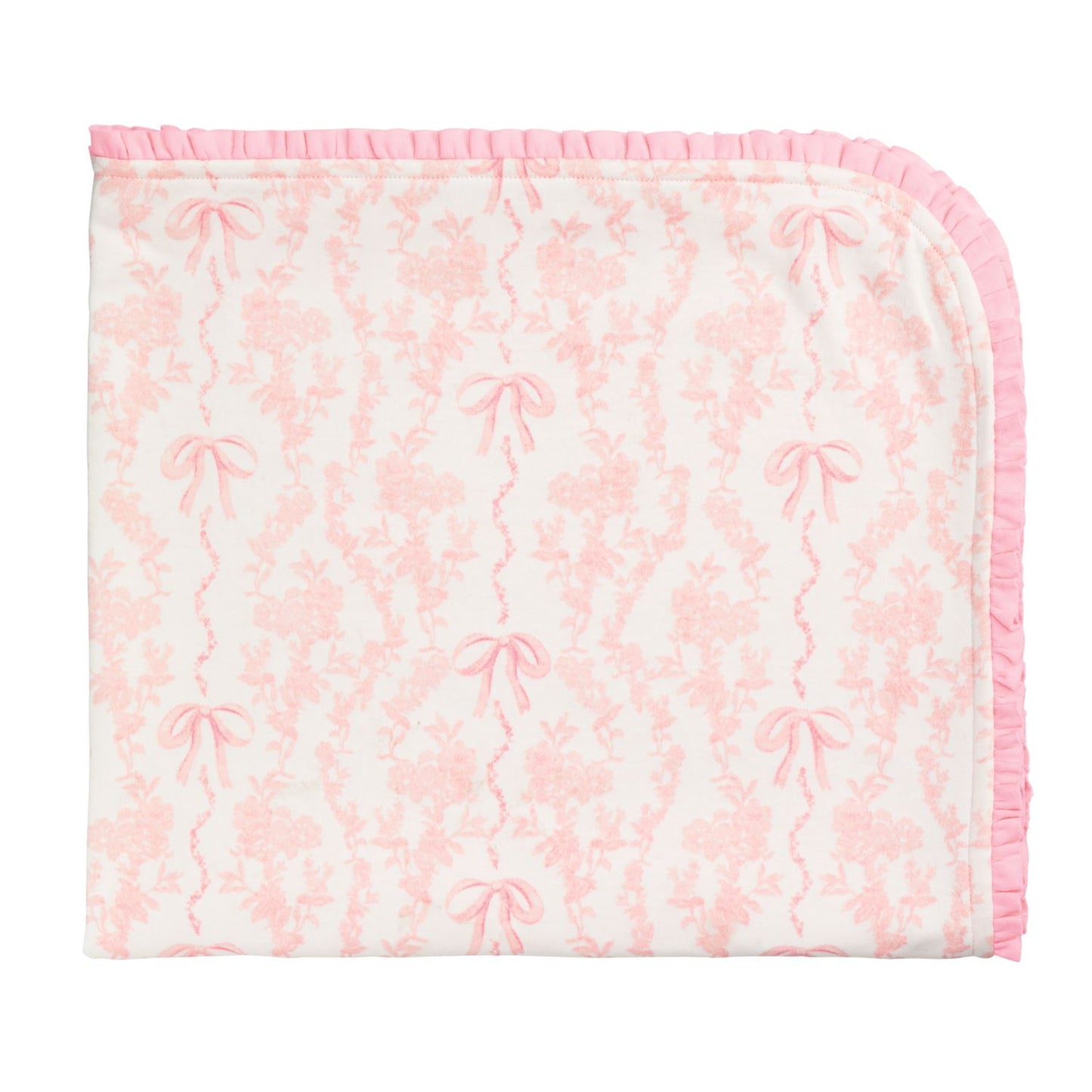 Mud Pie Floral Ribbon Blanket