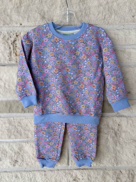 Sage & Lilly Blue Floral Jogger Set