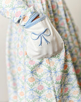 Swoon Baby Blue Pumpkin Embroidered Pocket Dress