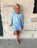 Honesty Mini Blue Floral Skirt