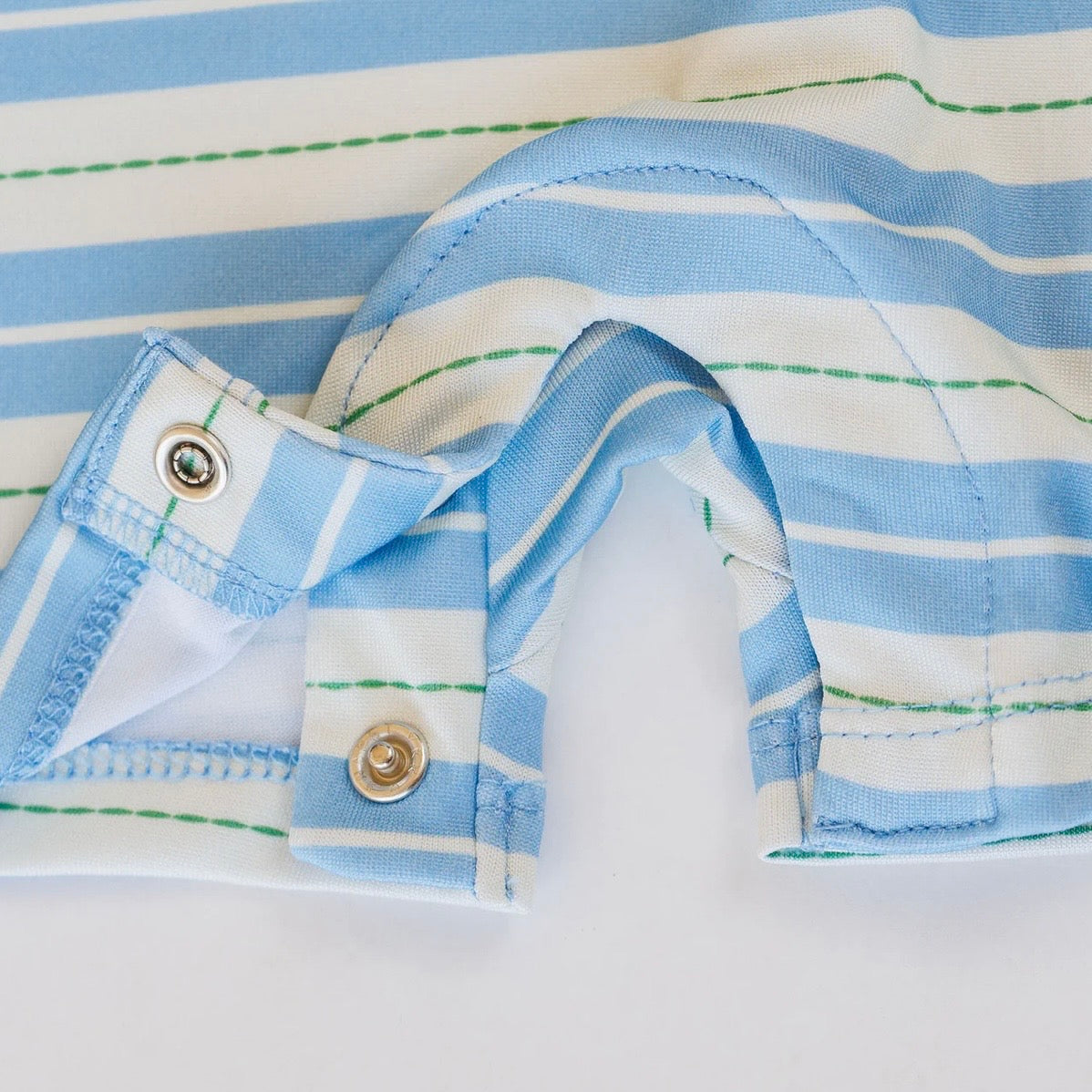 Hollis Baker Blue & Green Stripe Romper