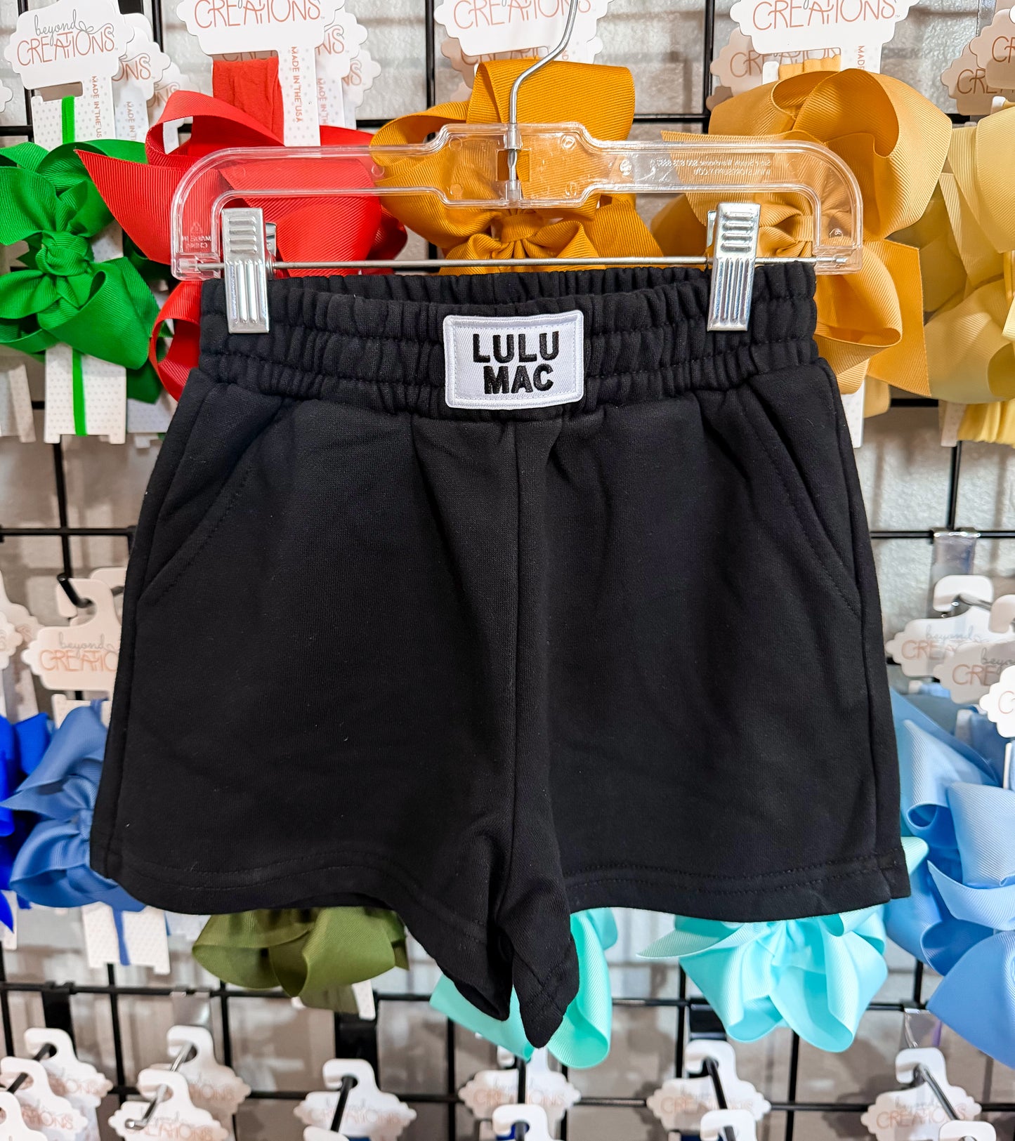 Lulu Mac Black Terry Cloth Cotton Short
