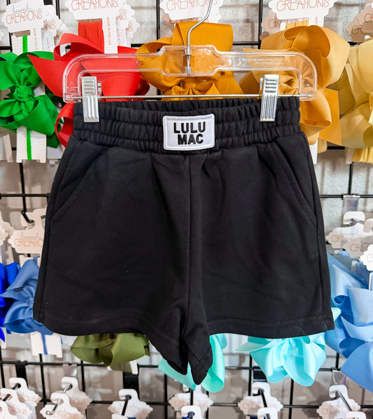 Lulu Mac Black Terry Cloth Cotton Short