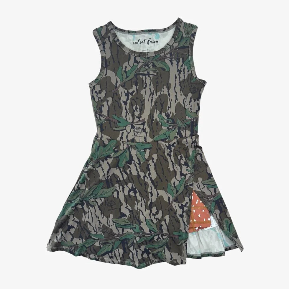 Velvet Fawn Mossy Oak + Fawn Performance Dress