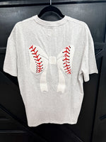 Baseball Bows Embroidered Tee