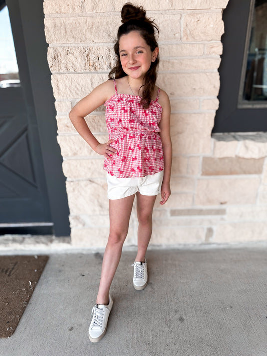 Hayden LA Bow Gingham Top