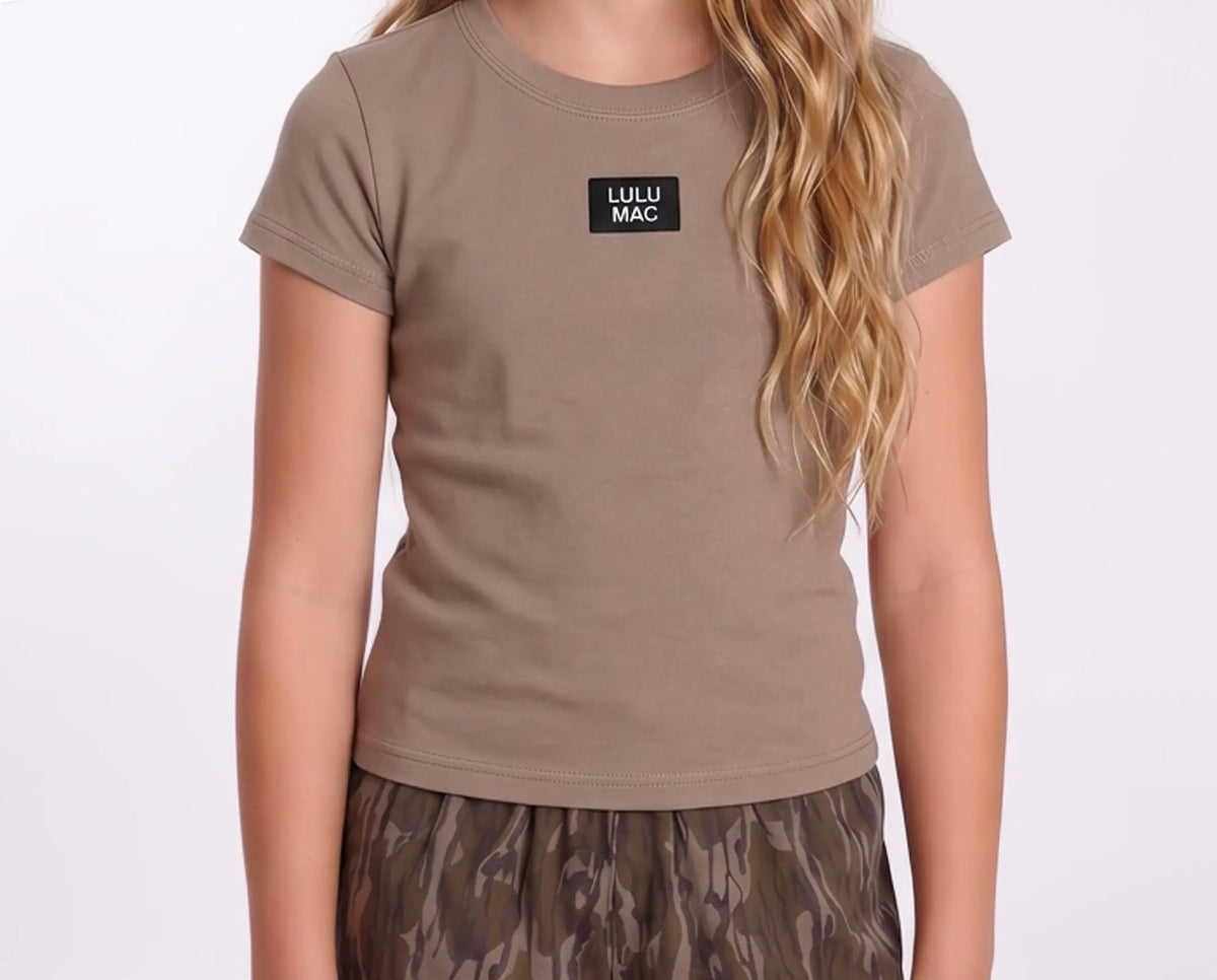 Lulu Mac Dark Taupe Baby Doll Tee