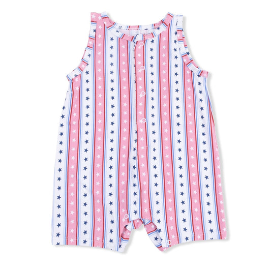 Angel Dear Stars & Stripes Shortie Romper