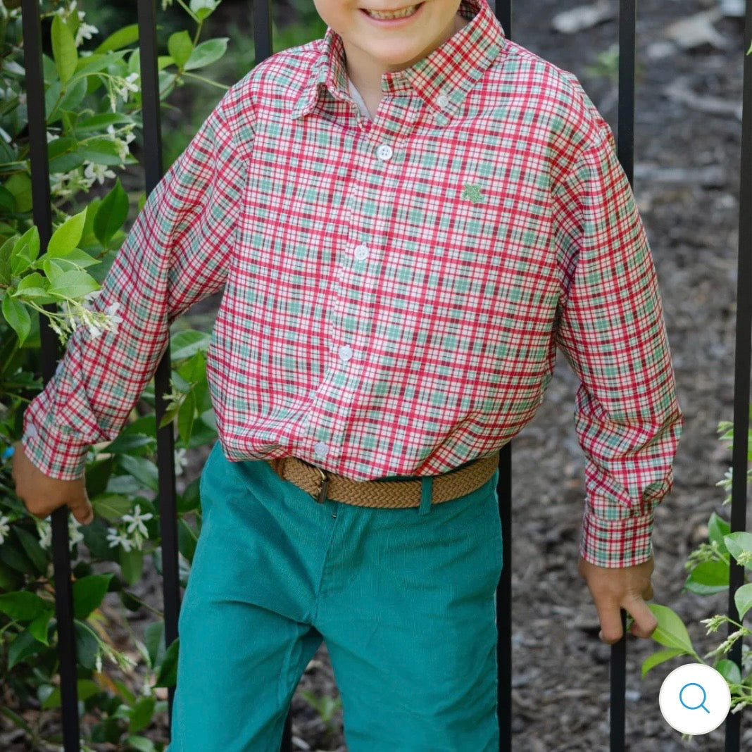J Bailey Jolly Plaid Performance Button Down
