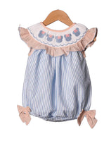 Smocked Flamingo Smocked Mouse Seersucker Bow Bubble