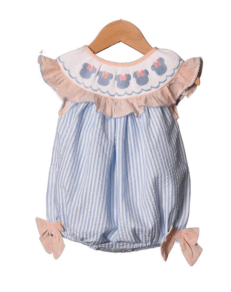 Smocked Flamingo Smocked Mouse Seersucker Bow Bubble