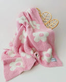 Pink Daisy Plush Blanket