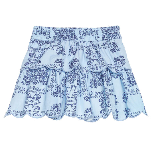 Bisby Boho Blue Tiered Skort